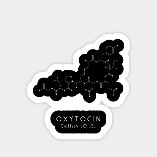 Oxytocin Molecular Structure - Black Sticker